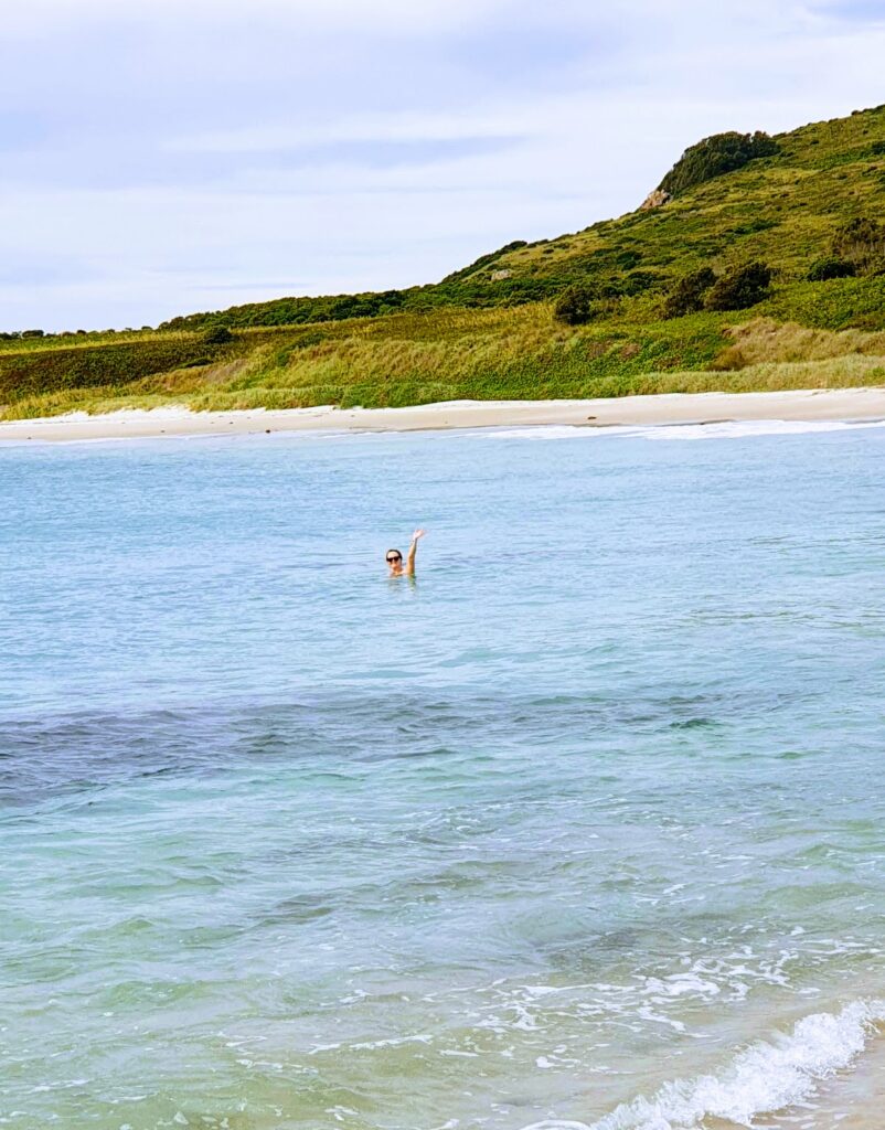 Fi getting a swim in